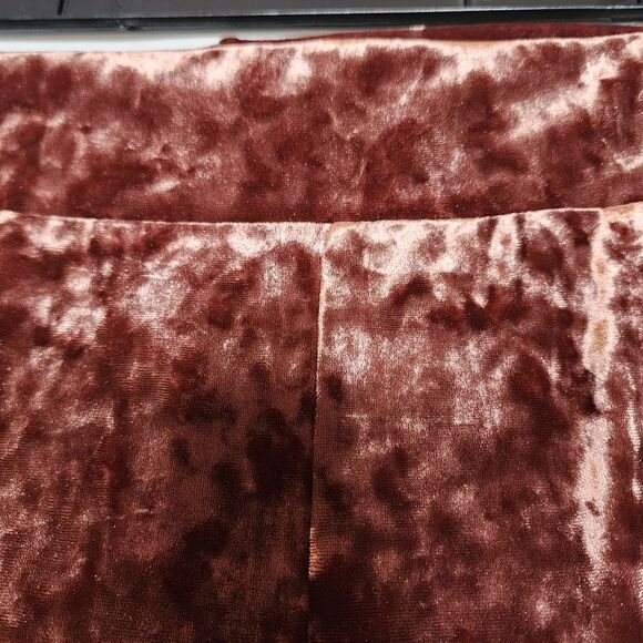 3X 22W 24W Torrid Brown Flare Legging Pant Pockets Crushed Velvet Full Length - Picture 6 of 8
